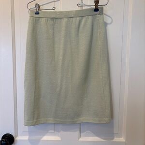 St. John Pale Green Knit Skirt